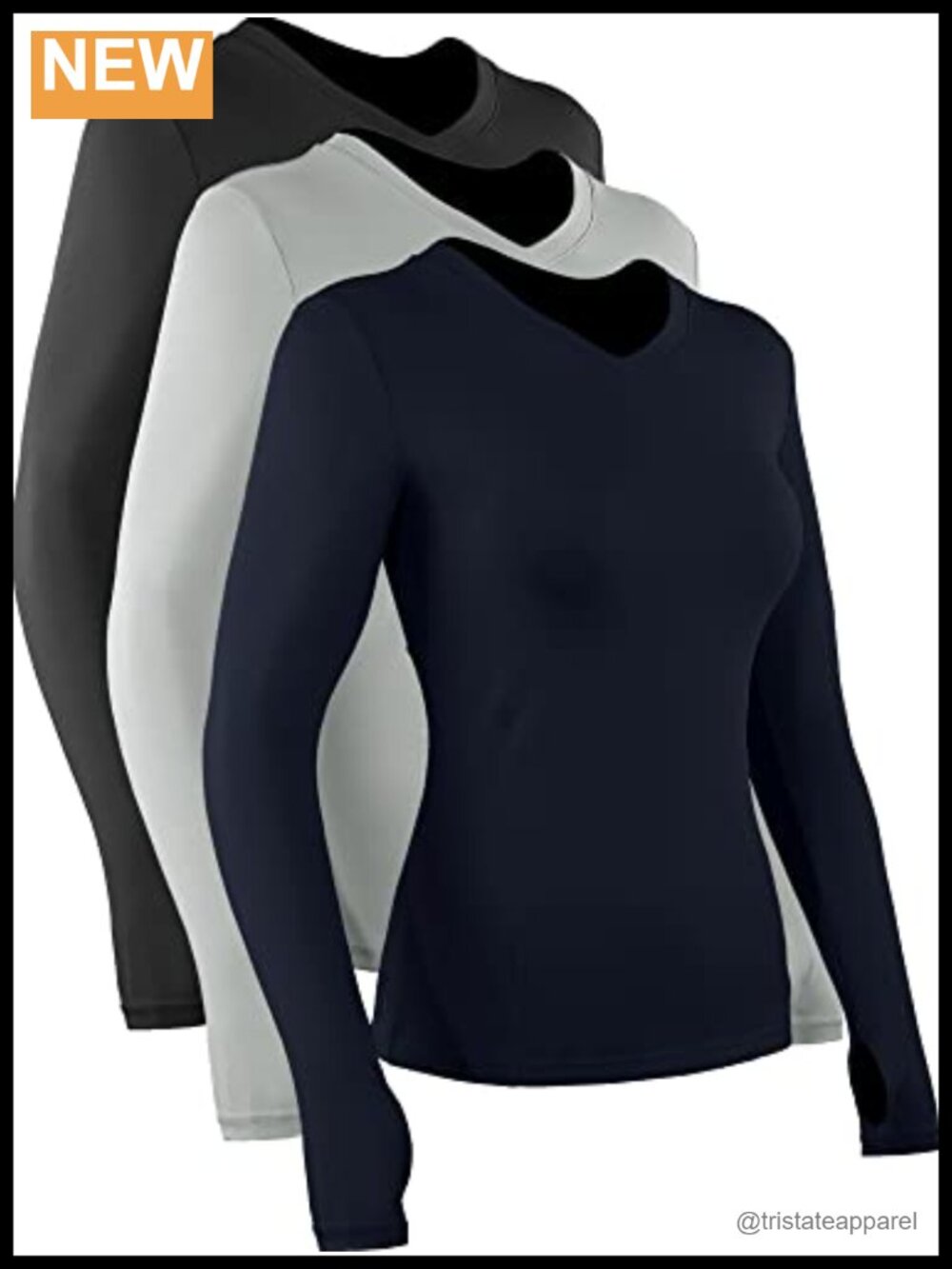 Women's Long Sleeve Dry Fit Yoga T-Shirt V-Neck Workout Top Stretch